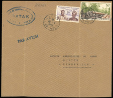 O N°3290, 20F. Réunification + 50F. Obl. S/lettre Frappée Du CàD De KRIBI Du 10 Juillet 1952 à Destination De LIBREVILLE - Otros & Sin Clasificación