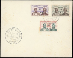 O N°332/334, 3 Valeurs Obl. S/lettre Frappée Du CàD ''FIRST DAY OF ISSUE - RE-UNIFICATION OF THE CAMEROONS 1-1-196 - BUE - Autres & Non Classés