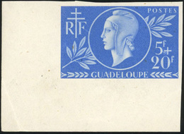 ** N°175a, 5F. + 20F. Bleu ENTRAIDE. ND. Coin De Feuille. SUP. - Autres & Non Classés