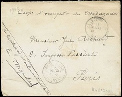 O Lettre Frappée Du CàD ANKAZOBE - MADAGASCAR 11 Mars 1900 à Destination De PARIS. TB. - Autres & Non Classés