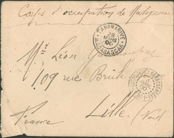 O Lettre Frappée Du CàD CORPS. EXP. De MADAGASCAR LV N°1-3 Avril 1900 Et Du CàD TANANARIVE MADAGASCAR Du 28 Mars 1900 à  - Otros & Sin Clasificación