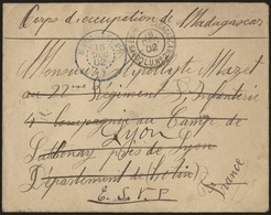 O Lettre En Franchise En Provenance D'ANIVERANO Frappée Du CàD N°17 En Bas MADAGASCAR 15 Décembre 1902 + Cachet CORPS EX - Autres & Non Classés