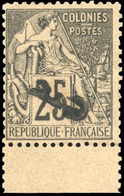 * N°7, 5 S. 25c. Noir S. Rose. BdeF. Petite Variété. TB. - Otros & Sin Clasificación
