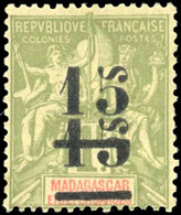 * N°50b, 15 S. 1Fr. Double Surcharge. TB. - Autres & Non Classés