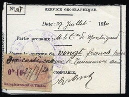 O N°2, Type C.P. Sur Document 1920. TB. - Otros & Sin Clasificación