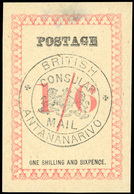 (*) N°46, 1/6s. Rose. Cachet ''BRITISH CONSULAR MAIL ANTANANARIVO'' En Noir. Sans Point Après ''POSTAGE'' (SG#46 - Cote  - Autres & Non Classés