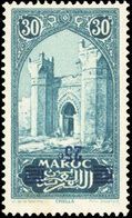 * N°125a, 25c. S. 30c. Bleu-vert. Surcharge Renversée. TB. - Otros & Sin Clasificación