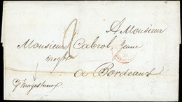 O Lettre Taxée à 2d. De ST PIERRE DE MARTINIQUE Du 10 JUILLET 1839 Portant Au Verso La Griffe Linéaire MARTINIQUE à Dest - Otros & Sin Clasificación