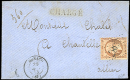 O N°23, 40c. Orange. Obl. Losange G.C. 2387 Sur Lettre ''CHARGE'' Frappée Du CàD De MONACO Du 30 Mai 1863 à Destination  - Otros & Sin Clasificación