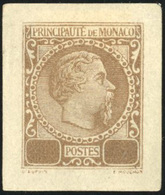 (*) Charles III. 2 Essais : En Noir Et En Brun. Emis En 1885. TB. - Autres & Non Classés