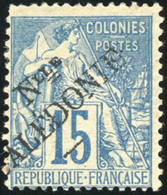 * N°26, 15c. Bleu. Surcharge Type I. Décentré. - Autres & Non Classés