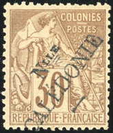 * N°30, 30c. Brun. Surcharge Type I. Léger Décentrage Et Surcharge Légerement Décalée. TB. - Otros & Sin Clasificación