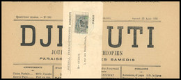 O N°51aB, Moitié Du 10c. Noir Et Vert Obl. Sur Journal DJIBOUTI Complet Du 23 AOUT 1902. SUP. - Autres & Non Classés