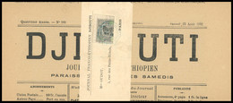 O N°51aB, Moitié Du 10c. Noir Et Vert Obl. Sur Journal DJIBOUTI Complet Du 23 AOUT 1902. SUP. - Otros & Sin Clasificación