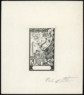 (*) N°149, 20c. Epreuve De L'exposition De 1937, Non Adoptée Signée De René COTTET, En Noir Et Sans Légende. Gravure Trè - Autres & Non Classés