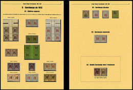 * N°72/79, Etude Sur La Surcharge De 1912 Et Ses Variétés Avec Des Chiffres Espacés, Des Surcharges Décalées, Surcharges - Autres & Non Classés