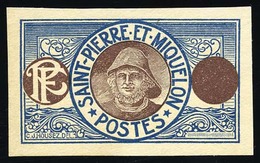 (*) N°107, Type Pêcheur. Essai De 1909. Couleur Bleu Et Brun. SUP. - Otros & Sin Clasificación