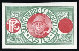 (*) N°107, Type Pêcheur. Essai De 1909. Couleur Vert Et Rouge. SUP. - Autres & Non Classés