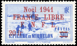 ** N°231, 20Fr. S. 90c. Outremer. Surcharge ''Noël'' Rouge. TB. - Otros & Sin Clasificación