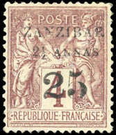 * N°14c, 2 1/2a. Et 25 Sur 4c. Lilas-brun Et Gris. Type IV. TB. - Otros & Sin Clasificación