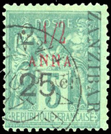 O N°32l, 2 1/2 Et 25c. S. 1/2 A. Surcharge Carmin. Type XII. TB. - Otros & Sin Clasificación