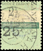 O N°42d, 2 1/2a. Et 25c. Vert-pâle. Type I. Obl. Variété Du Grand ''Z'' De ZANZIBAR. 1 Par Composition. SUP. - Otros & Sin Clasificación