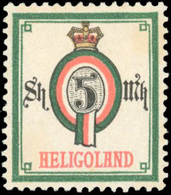 * N°18/19, 1m. + 5m. (SG#18/19- C.395£). TB. - Heligoland (1867-1890)