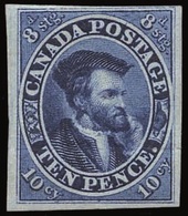 * N°8, Jacques Cartier Bleu Intense. SG#13 (Cote £ 9000). 10d. Bright Blue. SUP. - Autres & Non Classés