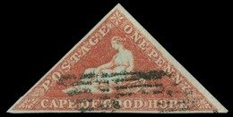 O N°1, 1p Rouge. SG 3. TB. - Cap De Bonne Espérance (1853-1904)