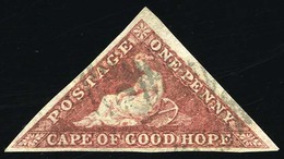 O N°3, 1 Penny Rose-rouge. (SG 5b). SUP. - Cabo De Buena Esperanza (1853-1904)