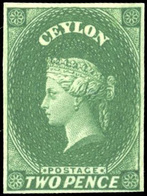 * N°2, 2p. Vert. (SG#3 - 2d. Green - C.200£). SUP. - Ceylan (...-1947)