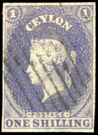 O N°9, 1s. Violet-gris. (SG#10 - 1s. State-violet - C.200£). SUP. - Ceylan (...-1947)