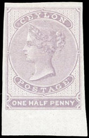 * N°12, 1/2p. Violet. (SG#17 - 1/2d. Dull Mauve - C.190£). BdeF. SUP. - Ceilán (...-1947)