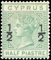 * N°23, 1/2 S. 1/2pi. Vert. (SG#27- C.300£). TB. - Chipre (...-1960)