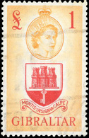 O N°158, 1£. Orange Et Rouge. Obl. 8 Pièces. (cote 440£). TB. - Gibraltar