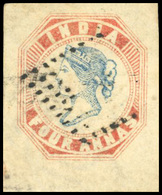 O N°5, 4a. Bleu Et Rouge. Tête Die II. Cadre Die I. (SG#19- C.700£). Très Grandes Marges. Harmer 22/04/68 - Lot 380. SUP - Otros & Sin Clasificación