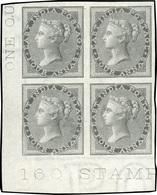 (*) N°15, 4a. Grey-black. Block Of 4. Full Corner Sheet. Unissued. SUP. - Otros & Sin Clasificación