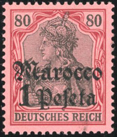 ** N°2728, 60c. S/50p. + 1p. S/80p. SUP. - Deutsche Post In Marokko