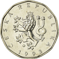 Monnaie, République Tchèque, 2 Koruny, 1993, TTB, Nickel Plated Steel, KM:9 - Czech Republic