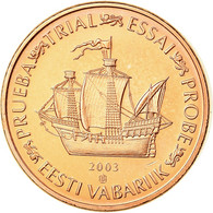 Estonia, Euro Cent, 2003, SPL, Copper Plated Steel - Privatentwürfe