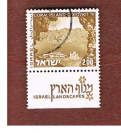 ISRAELE (ISRAEL)  - SG 497  - 1972 LANDSCAPES: CORAL ISLAND  (WITH LABEL) - USED ° - Oblitérés (avec Tabs)