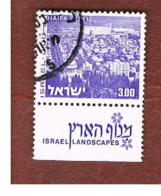 ISRAELE (ISRAEL)  - SG 510  - 1972 LANDSCAPES: HAIFA  (WITH LABEL) - USED ° - Used Stamps (with Tabs)