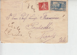ALGERIA 1939 - Yvert  133 - Lettera Per Italia - Brieven En Documenten