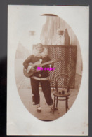 REF 375 : CPA Carte Photo Pierrot La Lune Probablement Située Sur La Terrasse D'un Restaurant à Carouge Suisse - Carouge