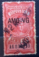 MARCA DA BOLLO  TRIESTE AMG VG   IMPOSTA SULL'ENTRATA L.100 - Revenue Stamps