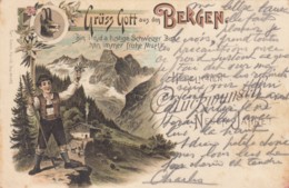 Grüss Gott Aus Den Bergen - Très Belle Carte Précurseur - Berg