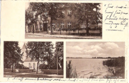WÜNSDORF Zossen Kr Teltow Hotel Restaurant Märkischer Krug Solide Preise Kirche Braune Fotokarte 3.5.1939 Gelaufen - Zossen
