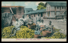 SÃO TOMÉ E PRÍNCIPE- COSTUMES - Quebra Do Cacao- Roça Vista Alegre( Ed. António Joaquim Brás Nº 5771)  Carte Postale - São Tomé Und Príncipe