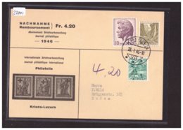 GRÖSSE 10x15cm - KRIENS - INTERNATIONALE BRIEFMARKENZEITUNG - ABONNEMENT 1946 - TB - Kriens