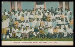 SÃO TOMÉ E PRÍNCIPE-COSTUMES -Grupo De Homens Serviçaes Da Roça Vista Alegre(Ed. A.Joaquim Brás Nº 5790)carte Postale - São Tomé Und Príncipe